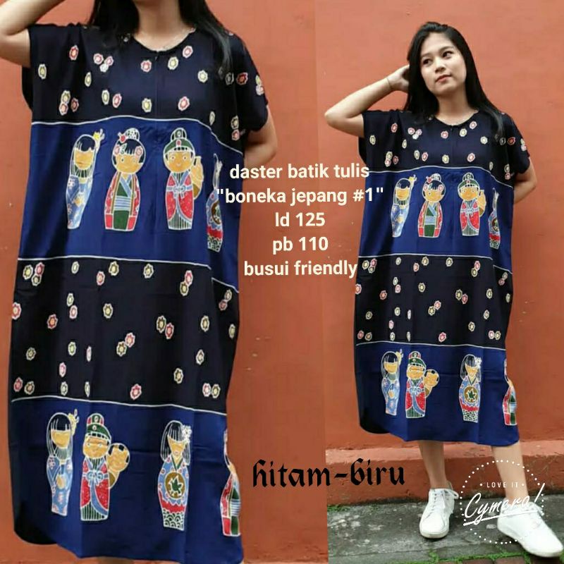 daster batik model lowo jumbo tulis boneka jepang