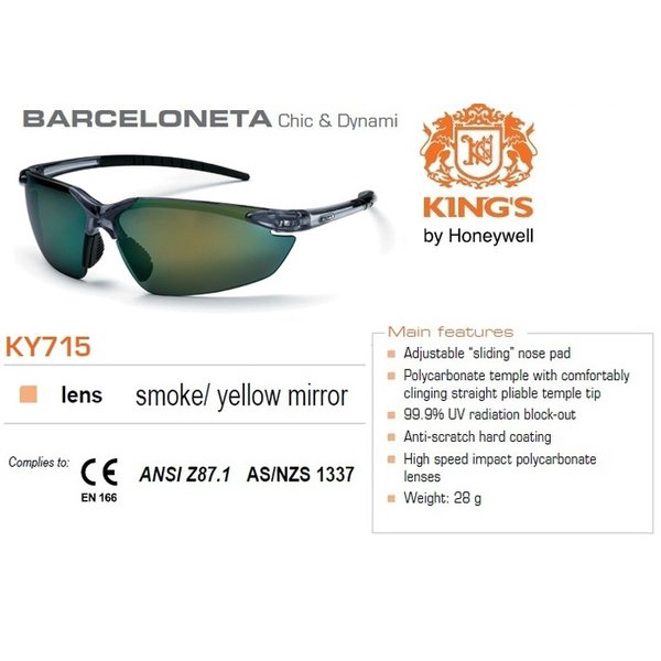 Kacamata Safety KING'S KY715 with Sporty &amp; Stylish Design