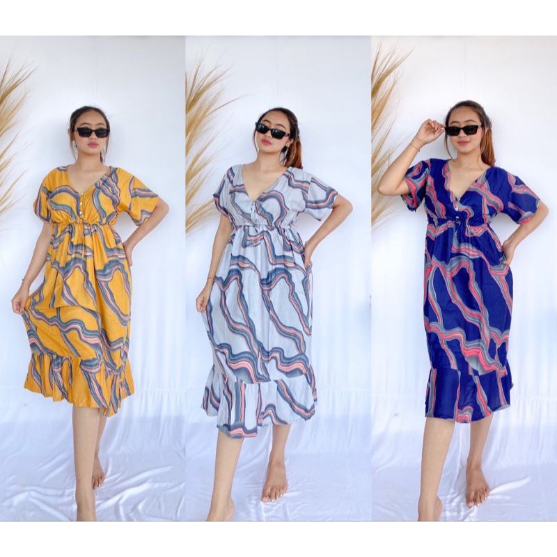 DRESS PRILI MOTIF PELANGI