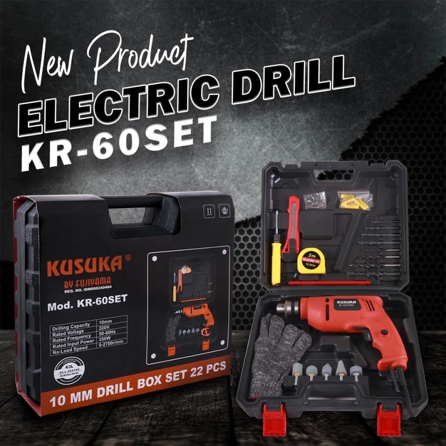 KUSUKA Mesin Bor/Electric drill 10mm KR-60 Terlaris dan termurah