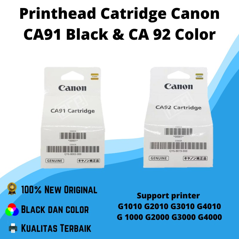 Jual Head Cartridge Canon CA91 CA 91 CA92 CA 92 Black Color Canon G1000 G1010 G2000 G2020 G3000