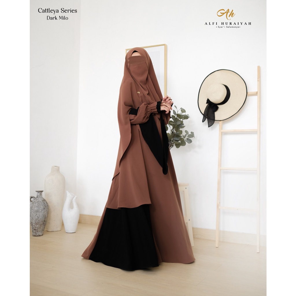 HAYFA Set Gamis Khimar FK by ALFI HURAIYAH klambieakhwat BISA COD by REQUEST