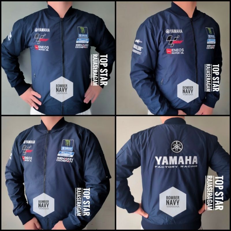 Baju Jaket Motor Bomber YAMAHA HONDA Seragam Parasut Komunitas Bordir Jacket Touring