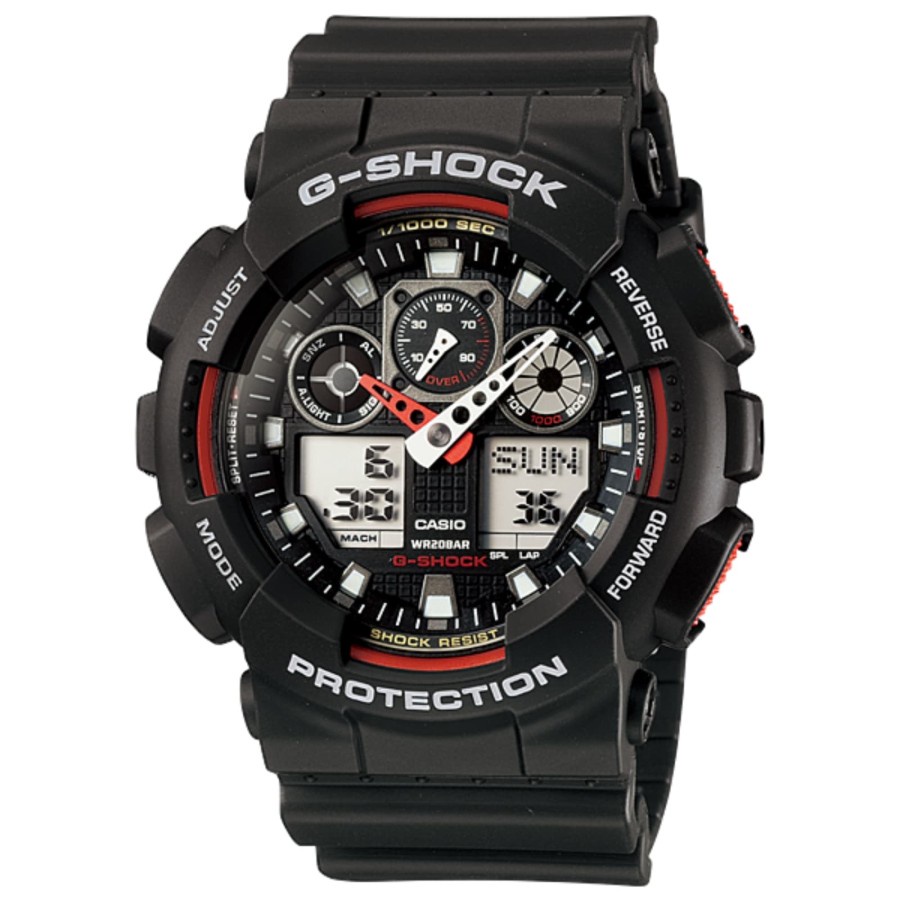 CASIO G-SHOCK GA-100-1A4 / GSHOCK GA100 ORIGINAL & BERGARANSI