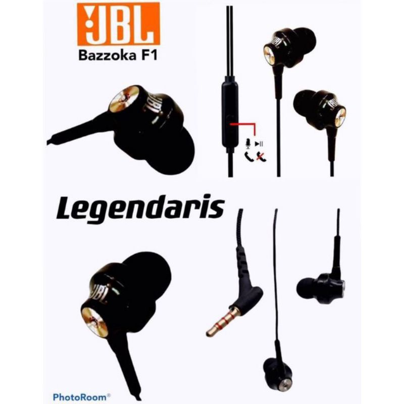 Headset/EARPHONE BAZZOKA F1 STOREO SUARA BASS FUL MANTAP