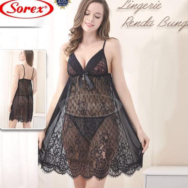 ✅ TERHEMAT LINGERIE SEXY SET✅ SOREX1342 LINGERIE SEXY JUMBO PREMIUM FREE SIZE - NAVY ,LINGERIE