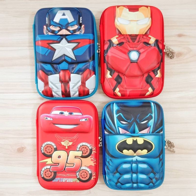 

Kotak tempat pensil bolpen alat tulis CAPTAIN America BATMAN CARS IRONMAN