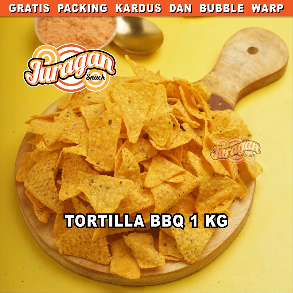KERIPIK TORTILLA BARBAQUE 1 KG snack kiloan makanan ringan jajanan cemilan camilan pedas asin gurih murah