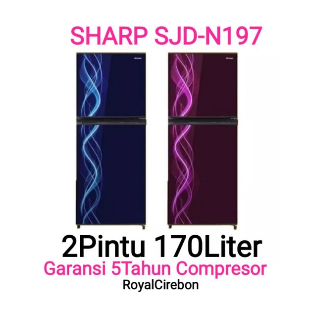 Kulkas 2pintu cirebon SHARP SJN-197 2PINTU (170liter)