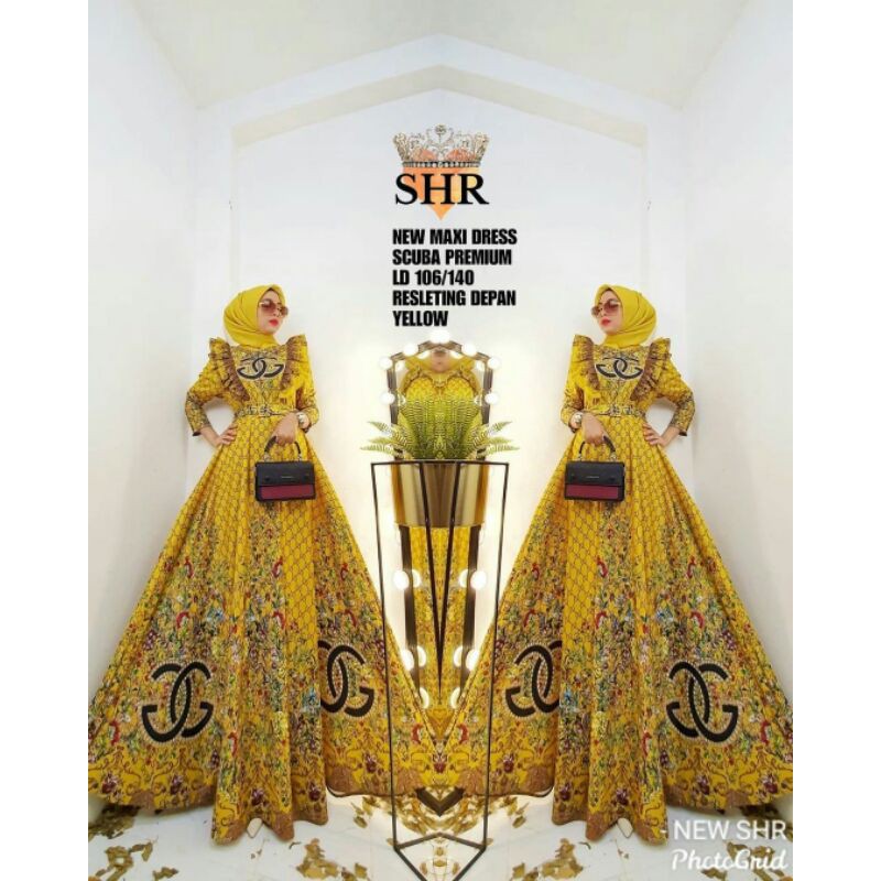 GAMIS MAXI YELLOW RUMBAI 100%SHR