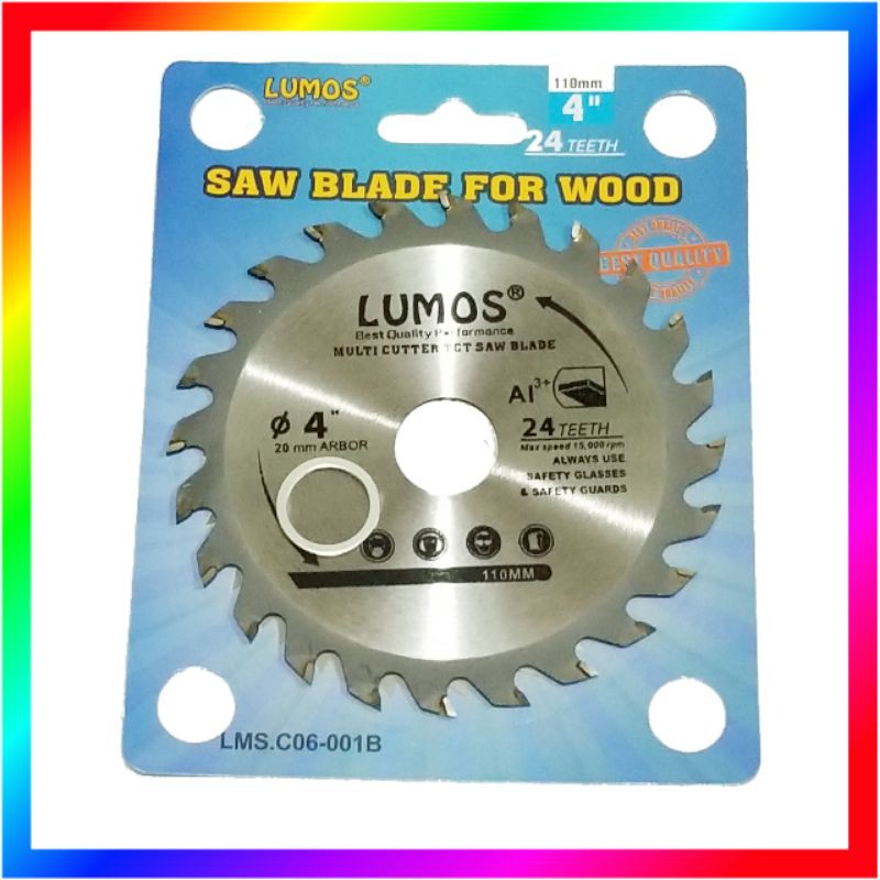 MATA GERINDA POTONG KAYU INTAN 24T LUMOS CIRCULAR SAW 4 INCI