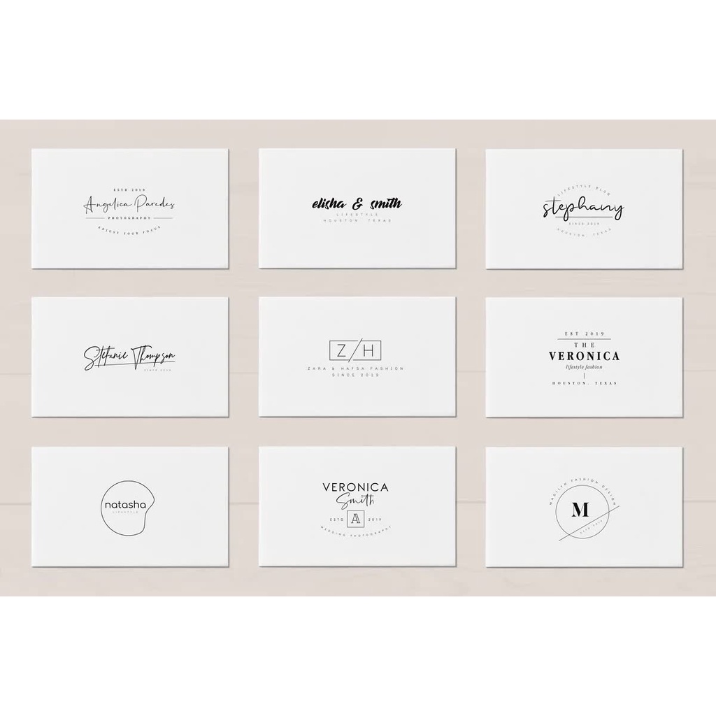 50 Trending Minimal Logo Bundle V04 - Photoshop &amp; Illustrator