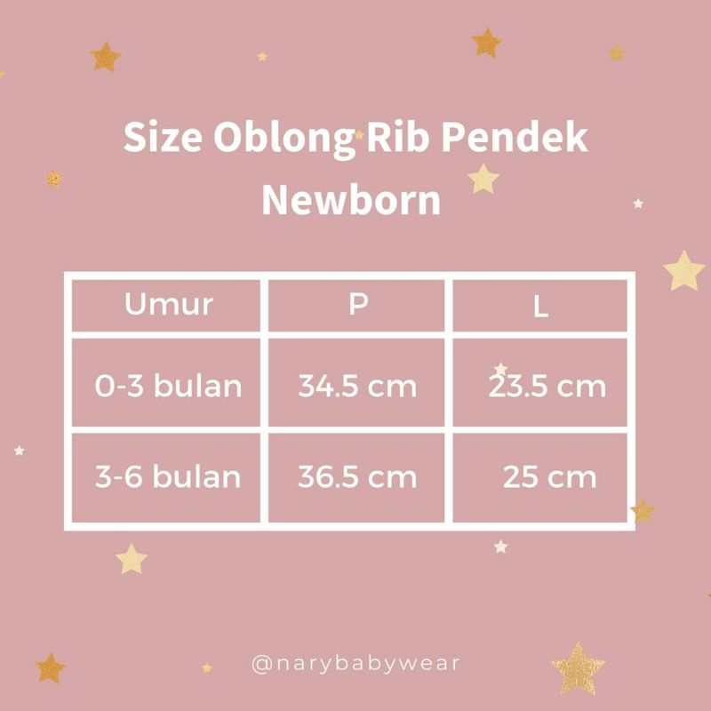 NARY Atasan Tipis Pendek- Atasan Bayi Star Series