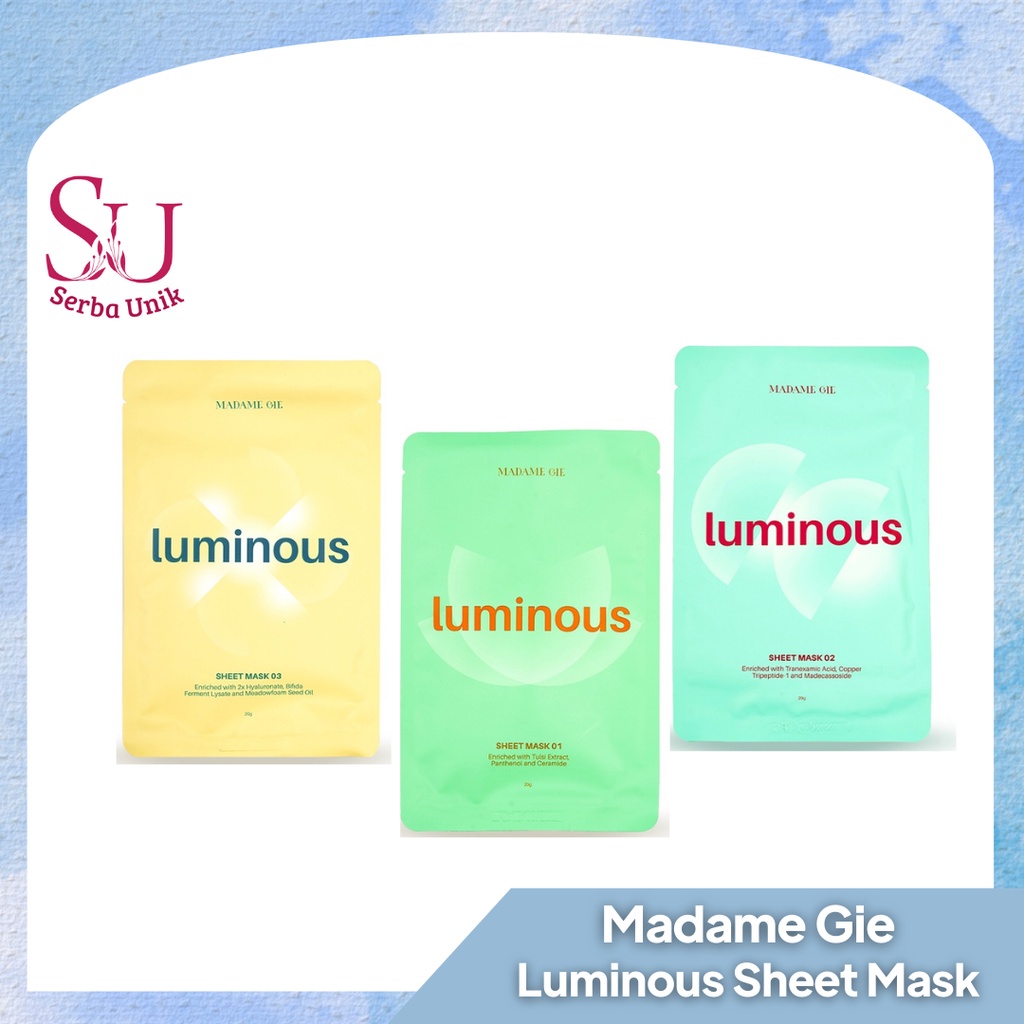 Madame Gie Luminous Sheet Mask | Skincare Masker Wajah