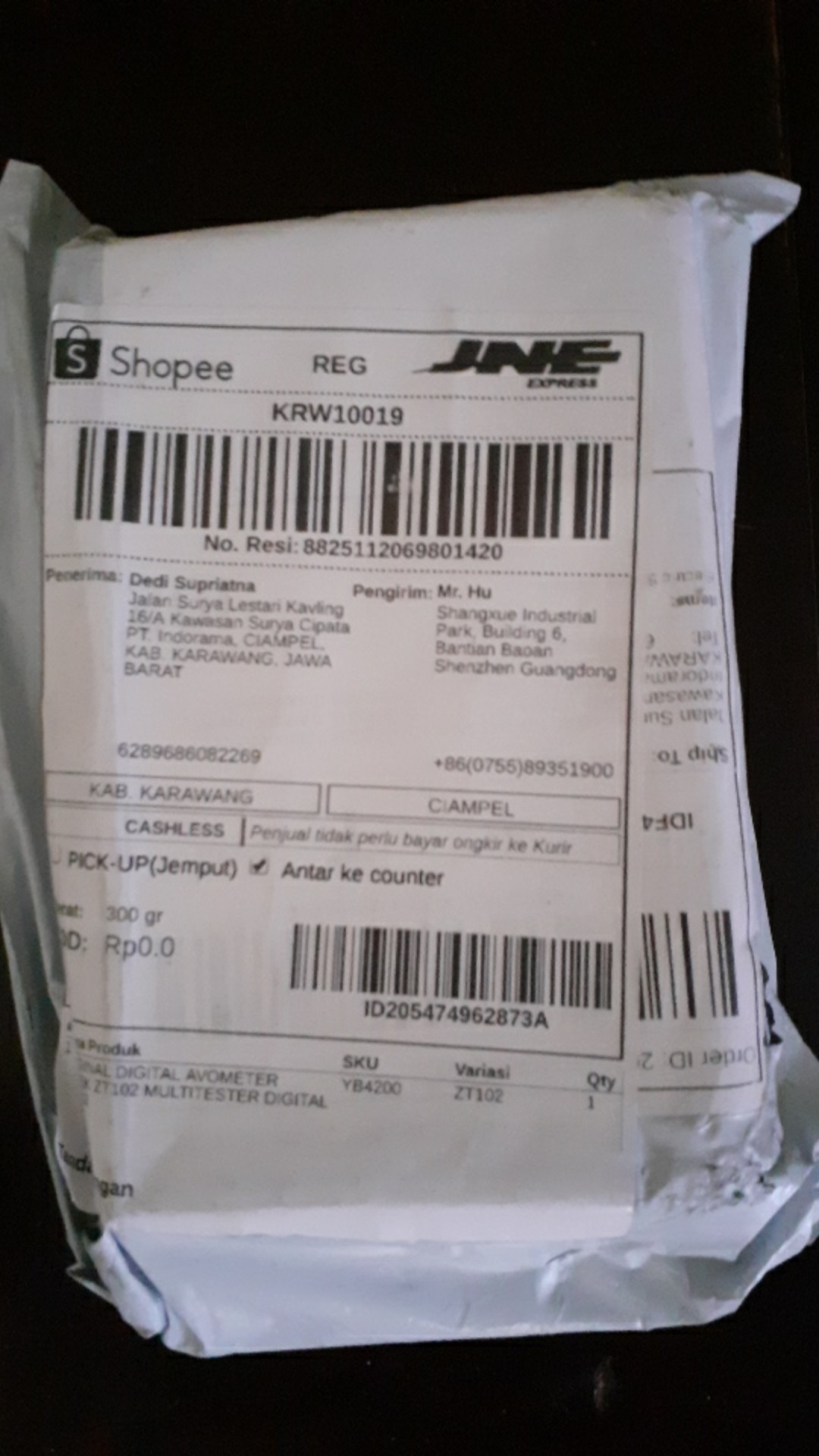 Original Digital Avometer Zotek Zt102 Multitester Digital Zt 102