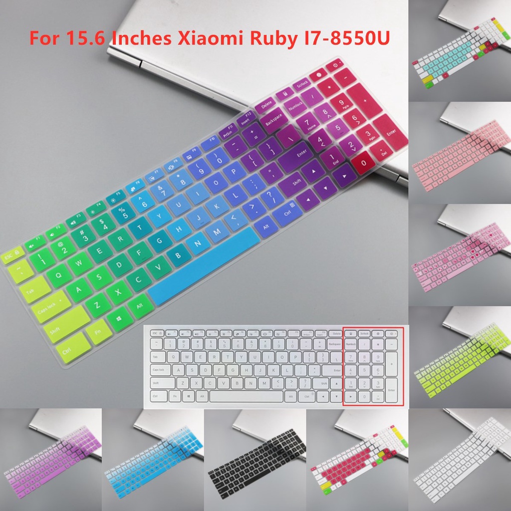 For 15.6 Inches Xiaomi Ruby 7-8550U Soft Ultra-thin Silicone Laptop Keyboard Cover Protector