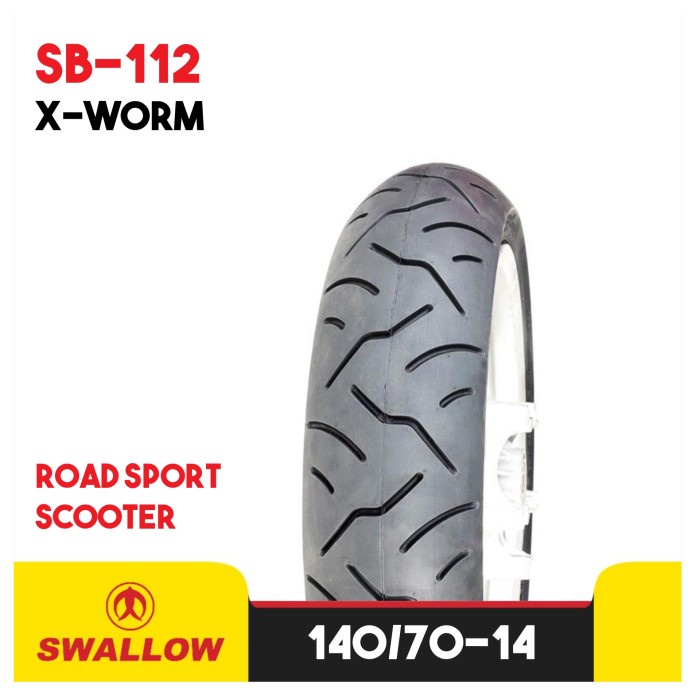 BAN LUAR MOTOR RING 14 SWALLOW X-WORM SB-112 TUBELESS 140/70