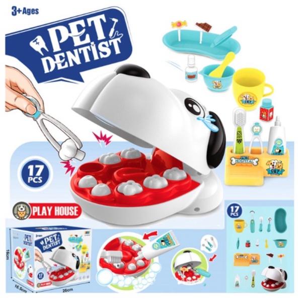 

Mainan Edukasi Anak Pet Dentist / Dokter Gigi Hewan Pretend Play - 1 set Diskon