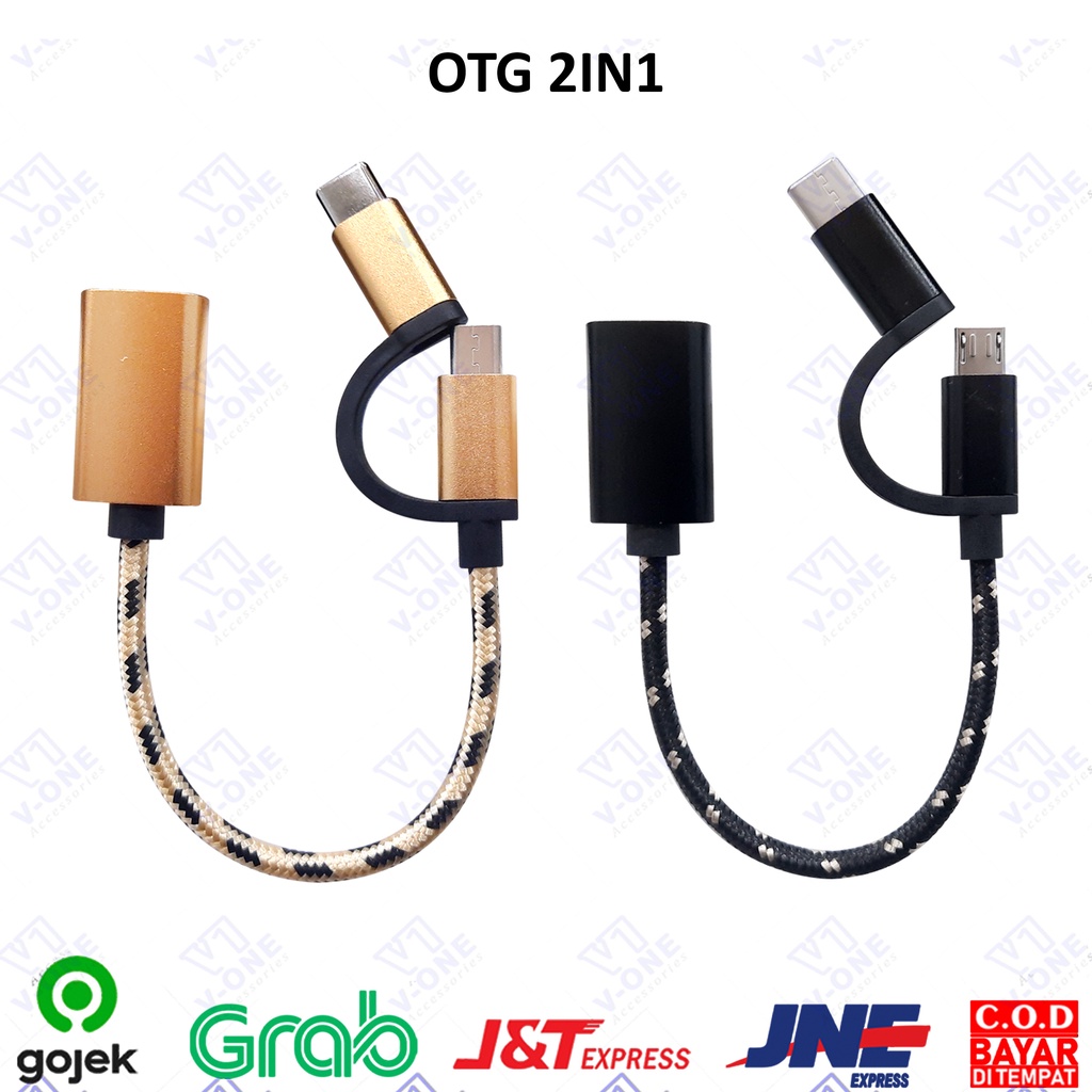 KABEL OTG 2IN1 MICRO USB & TYPE C TO USB 3.0A ADAPTER/ OTG MICRO/ OTG TYPE-C KABEL OTG