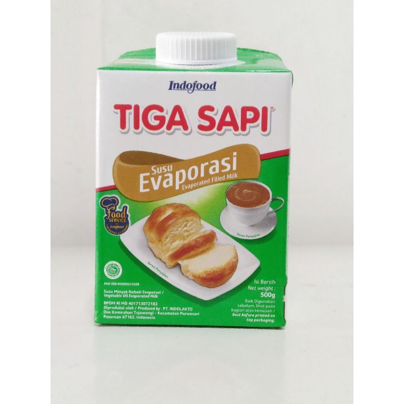 

Susu Evaporated Cap Tiga Sapi 500g