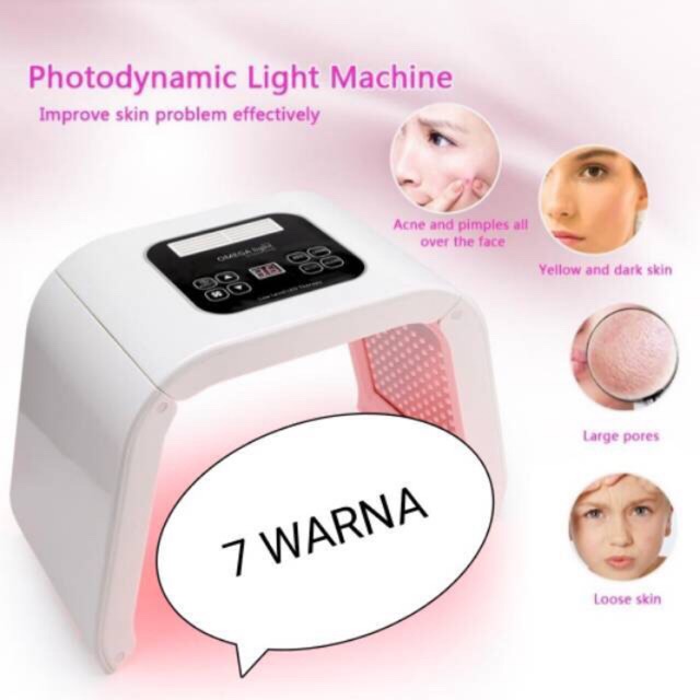 MASKER LED PDT LIGHT OMEGA LIGHT AQUA LIGHT 7 COLOUR 7 WARNA 7IN1