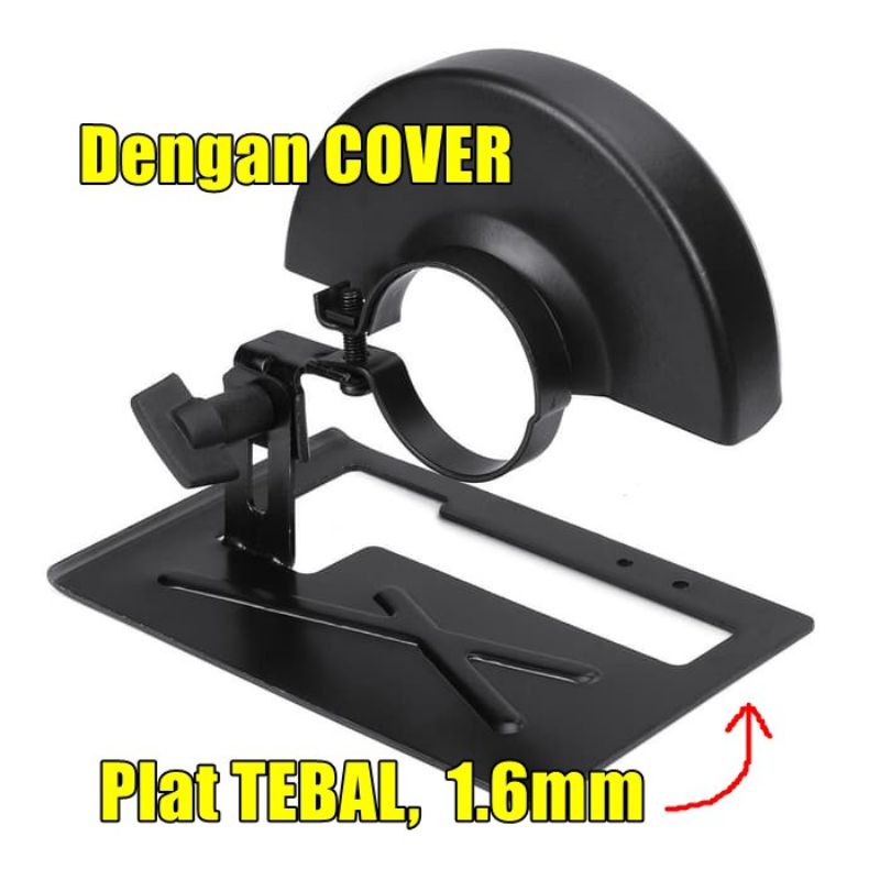 dudukan gerinda tangan plus cover stand gurinda holder grenda tangan