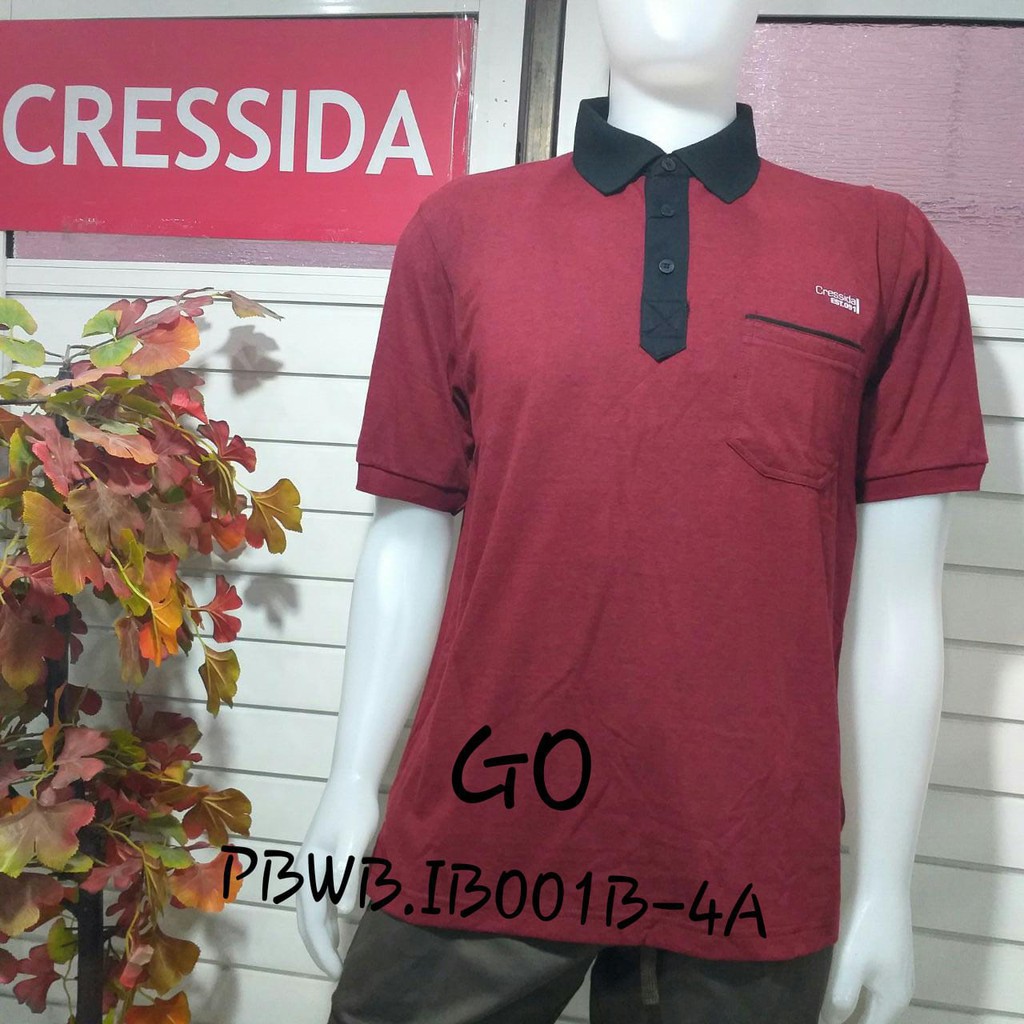 gos CRESSIDA PBWB BIGSIZE POLO T-SHIRT Pakaian Pria Atasan Kaos Polo Berkerah Wangky Polo Lengan Pen