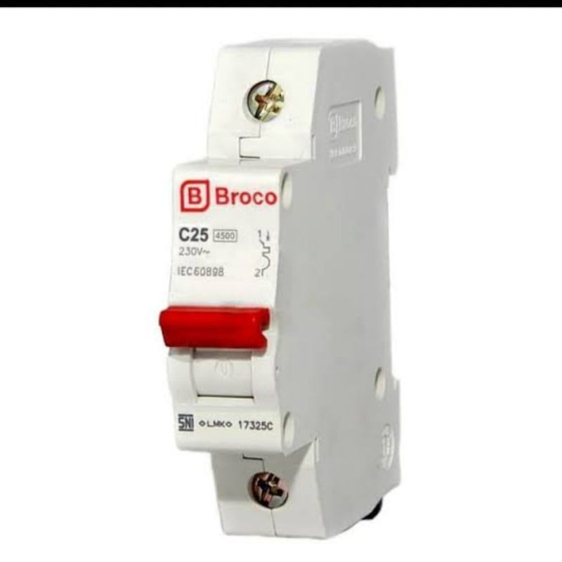 BROCO MCB 2A - 4A - 6A - 10A - 16A - 20A - 25A - 32A Broco MCB Listrik Ampere