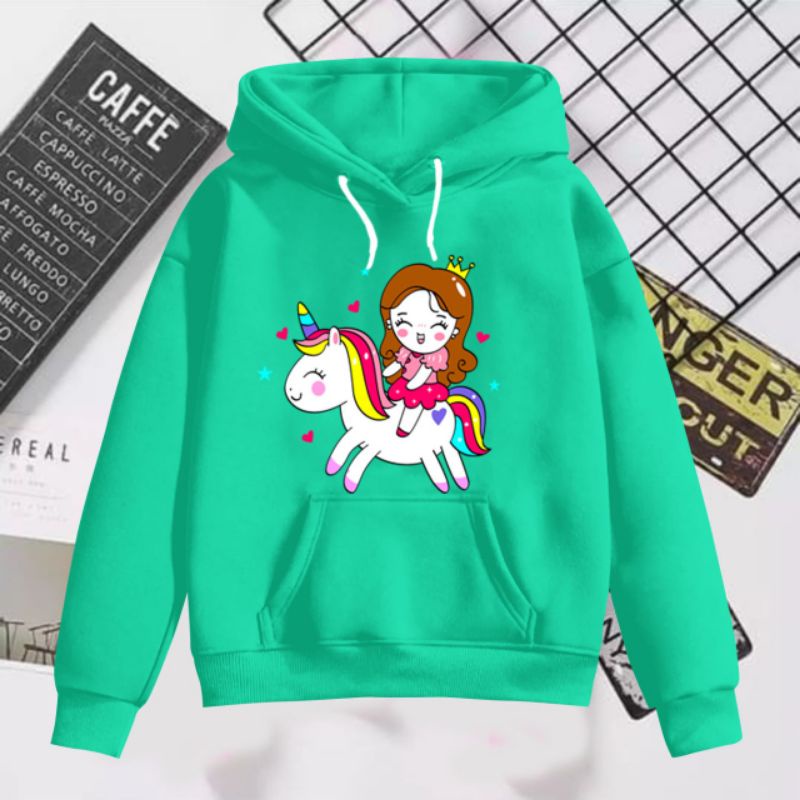 sweater hoodie anak korea/model kekinian/little poni/umur 4-16 tahun/bisa COD