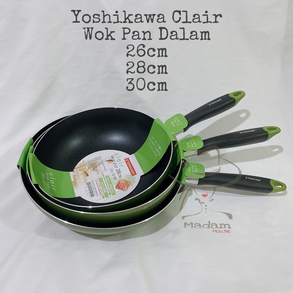 MH Minowa Clair Wok Pan Panci Wok Pan 26cm 28cm 30cm