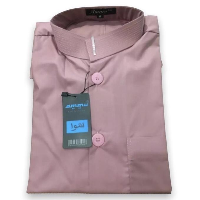 BISA COD Baju Koko AMMU Warna Pink Salem/Dusty Termurah TERMURAH