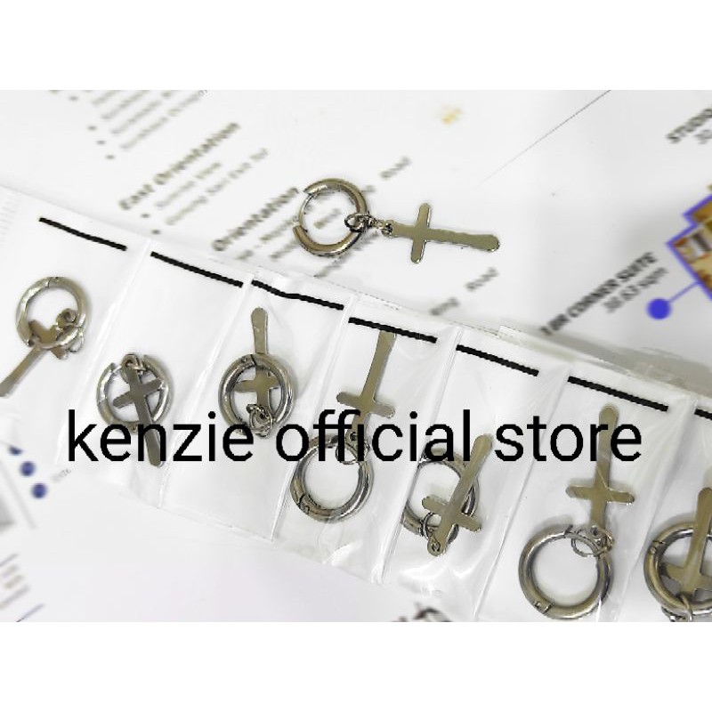 Anting giwang model jurai salib isi 12 pcs