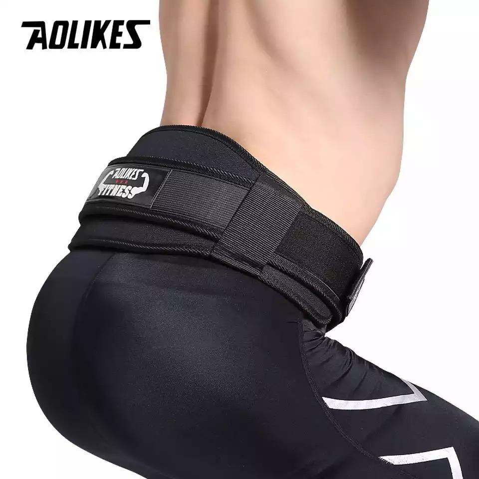 AOLIKES 7983 Velcro Safety Weightlifting Belt - Back Support Belt GYM