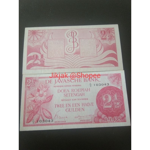 Uang kuno seri federal Rp2,5 tahun 1948 ori xf