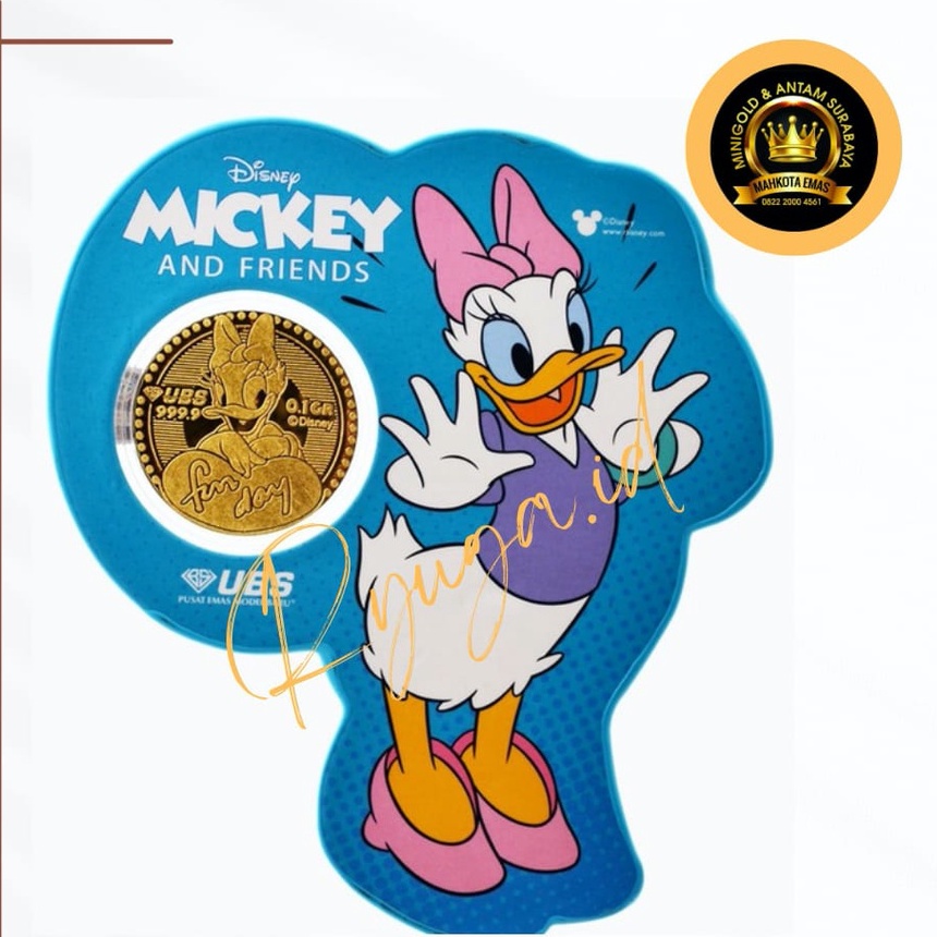 Gift Series UBS Disney 0,1 Gram Miki Mickey Mini Minnie Mouse Donald Daisy Duck UBS Lifestyle-Daisy Duck