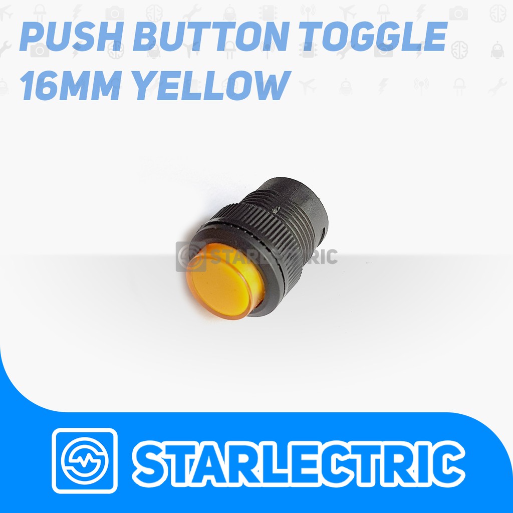 Switch Self Locking 16mm 250v 3A Saklar Push On Off Led Tombol