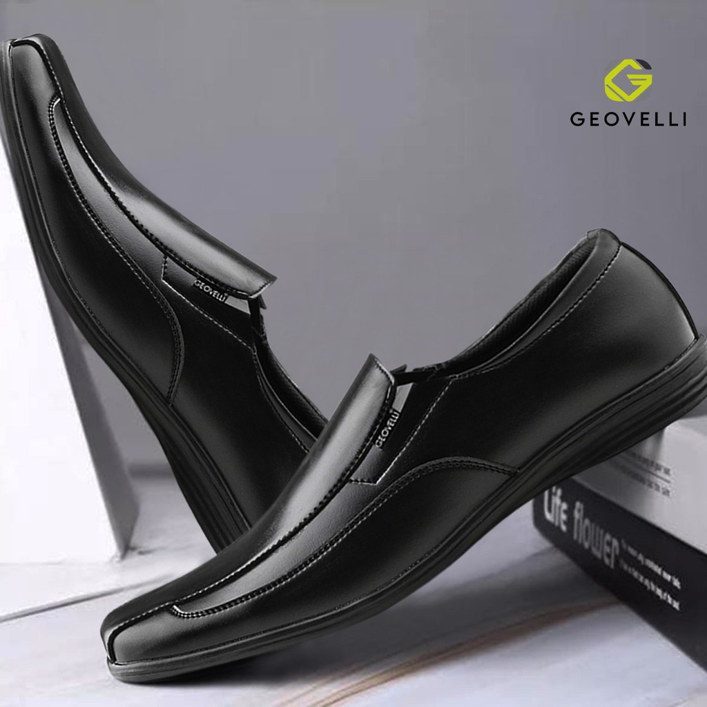 GVL GEOVELLI Sepatu Pantofel Pria / Sepatu Formal Pria / Sepatu Pantopel Kulit / Sepatu Kerja