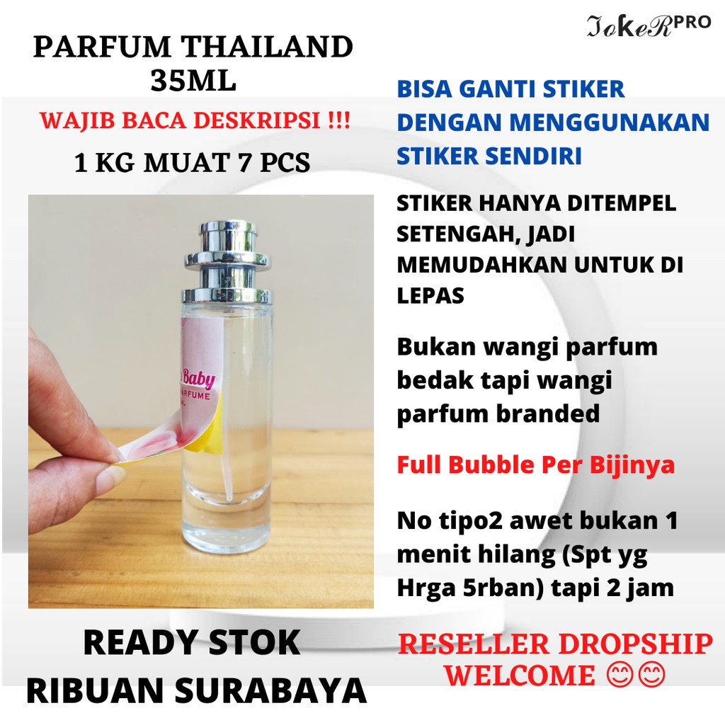 PARFUM THAILAND BUDGET 35ML BISA GANTI STIKER SENDIRI