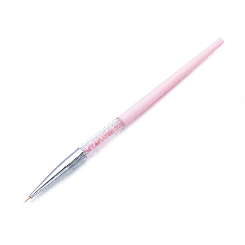 Preva Nail Liner Pen Pen New French Style Crystal Handle Gambar Garis Garis Grid Stripe