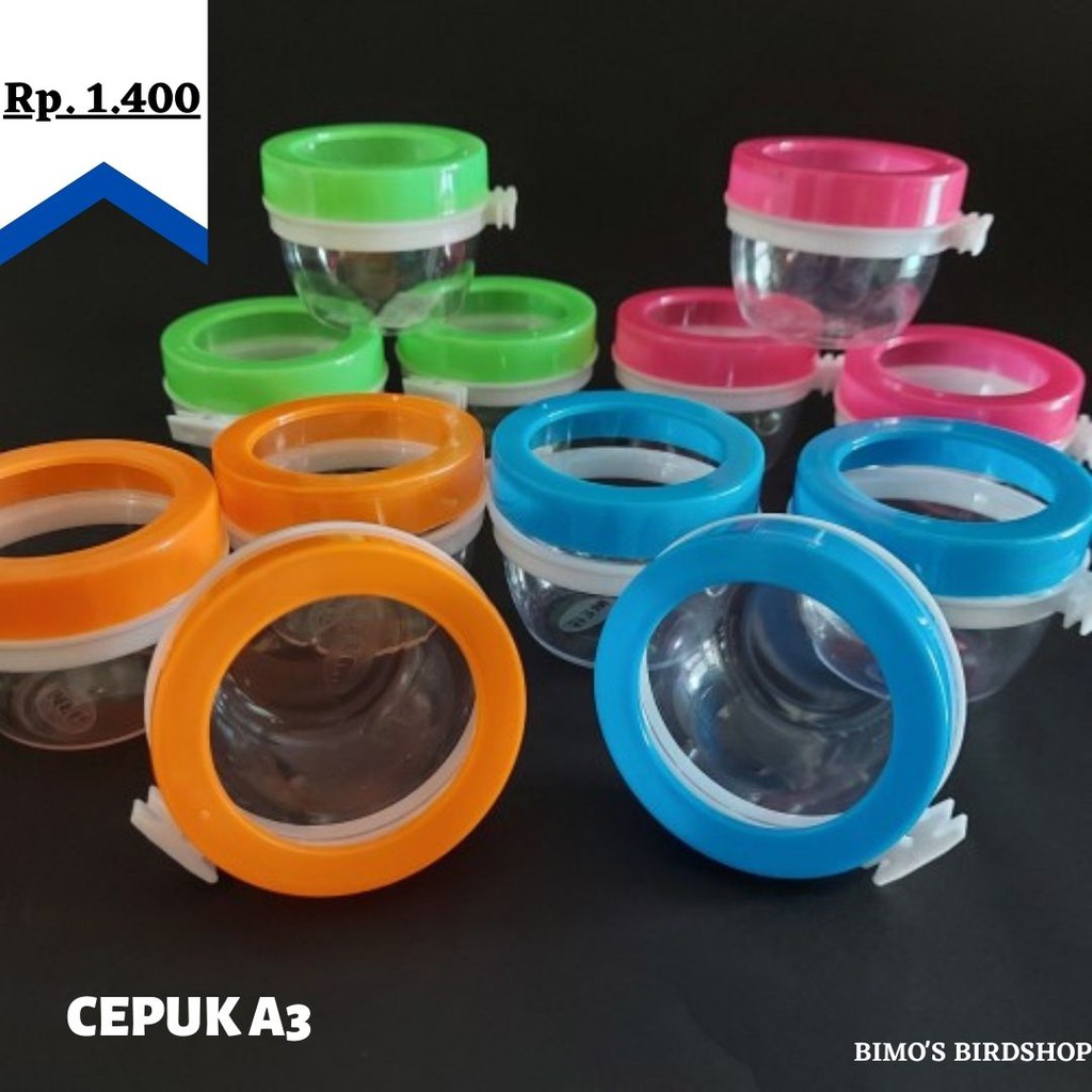 CEPUK PAKAN BURUNG CEPUK A3 TEMPAT PAKAN BURUNG TEMPAT MINUM BURUNG ANTI TUMPAH