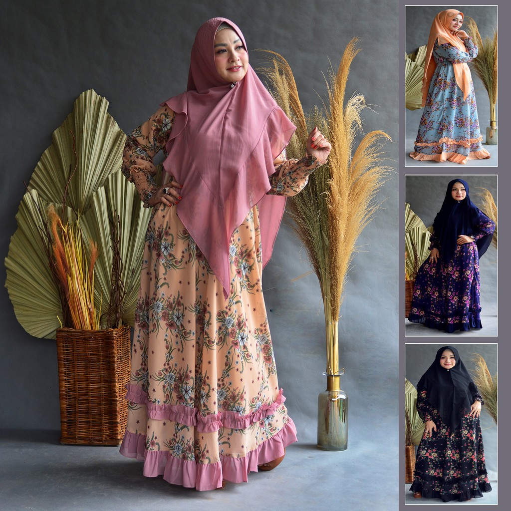 GAMIS MODERN SYARI AZKIYA PINK