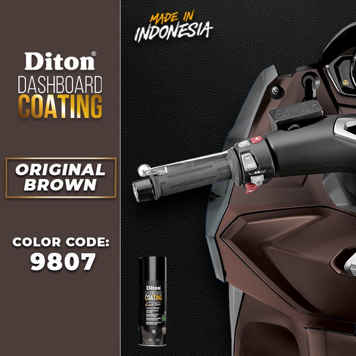 DITON PREMIUM DC 9807 DASHBOARD COATING BROWN Coklat Cat Semprot Pylox Pilox