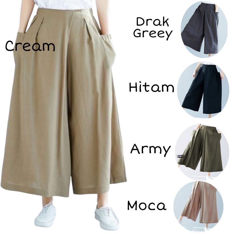 Celana Kulot Wanita Premium / Celana Kulot Vega Pants Jumbo / Baggy Pants Jumbo