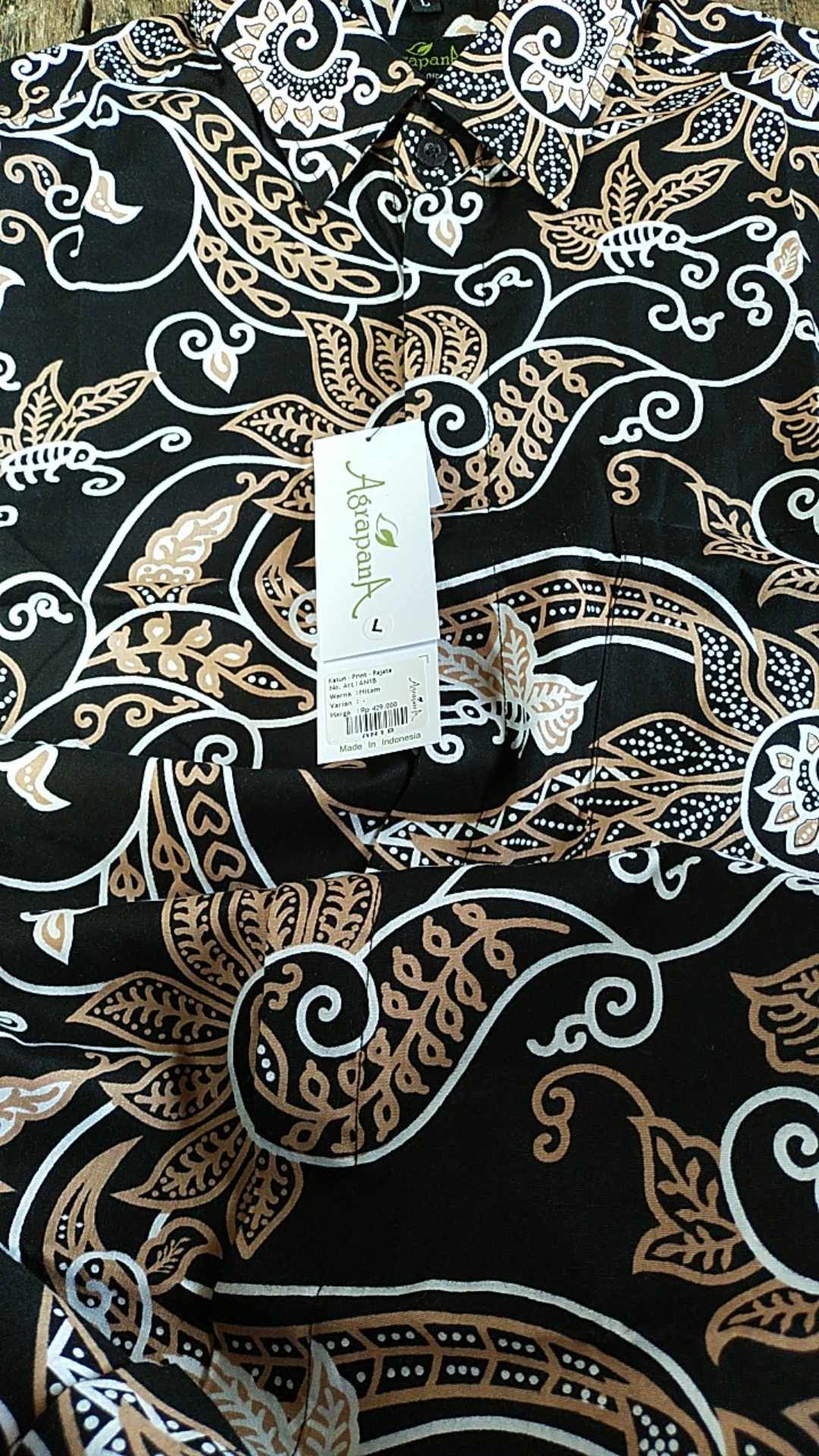 Agrapana Baju Batik Pria Lengan Panjang Batik Premium Kemeja Batik Pria Lengan Panjang Modern Rajata