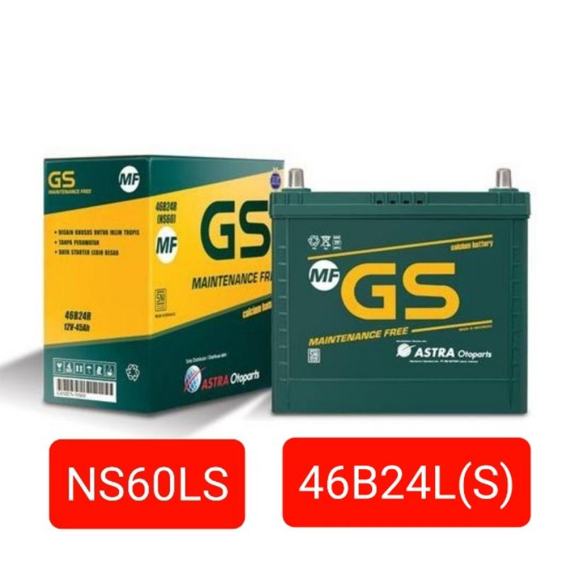 AKI /ACCU MOBIL GS ASTRA MF KERING NS60L (S) 45 AMPER ORIGINAL ASLI