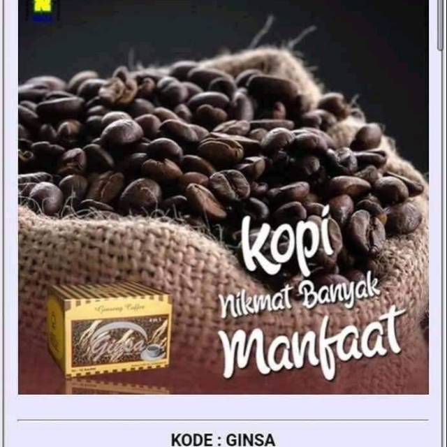 

Kopi ginsa khusus konsumen