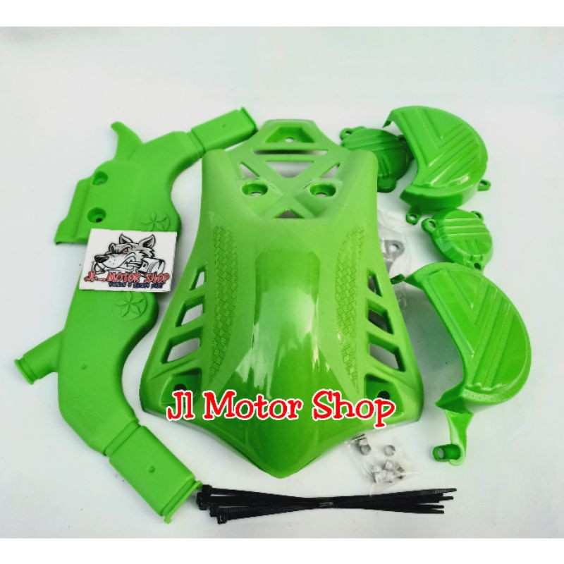 Cover Pelindung Mesin Block Rangka KLX D-Tracker Tutup Engine Cover Block Rangka KLX 150 D-Tracker