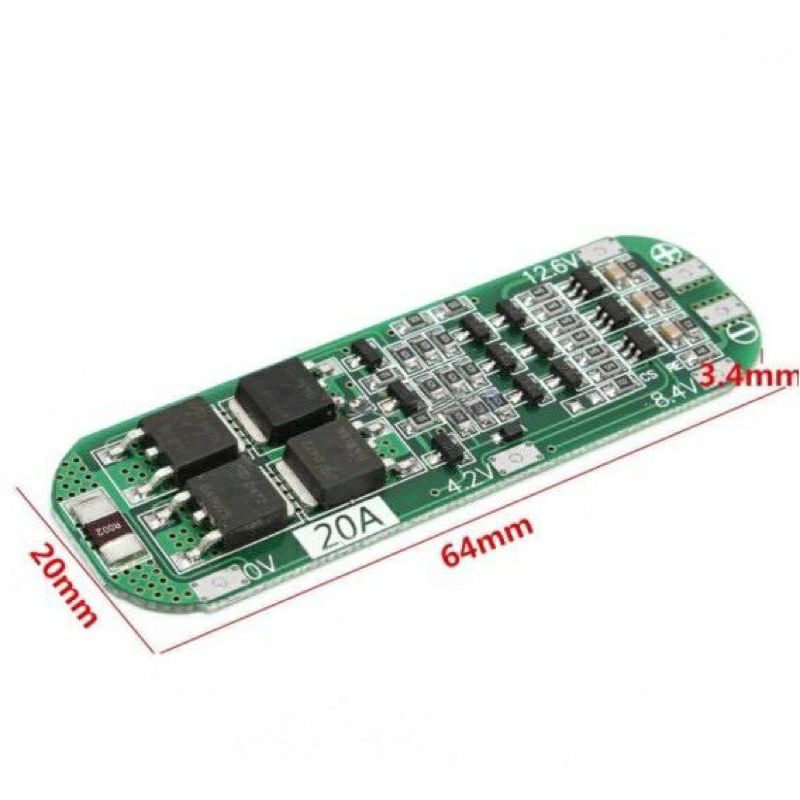 Papan Modul Pcb Bms Pelindung Charger Baterai Li-ion Lithium 3s 20a 18