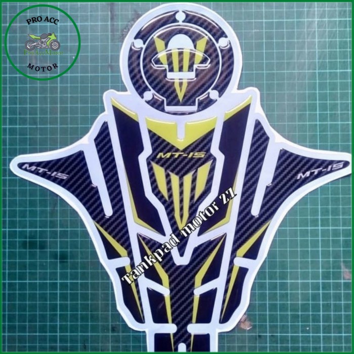 Sticker Stiker Resin Timbul Tankpad Tank Protector Premium Yamaha MT15 - Putih