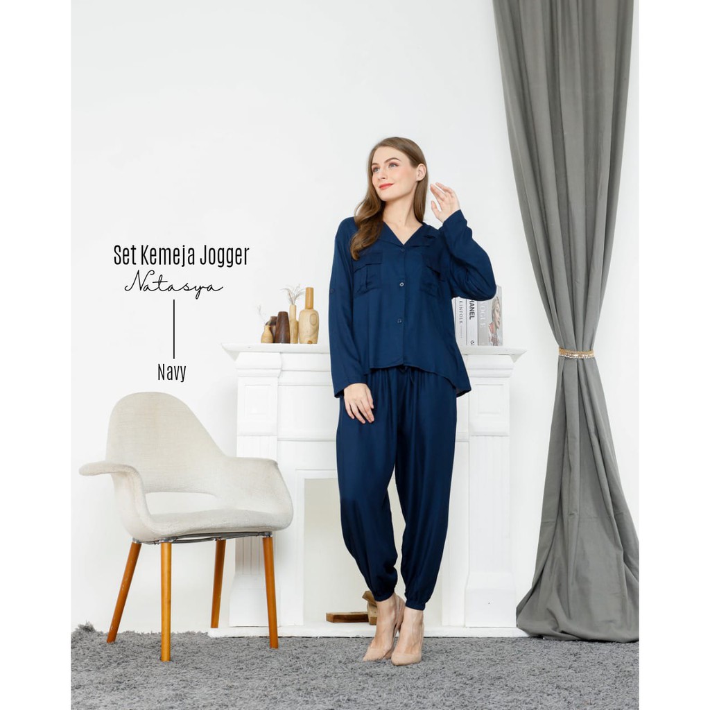 Leesy.Id - Set Jogger Rayon Premium Motif Natasya-5